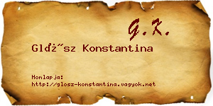 Glósz Konstantina névjegykártya